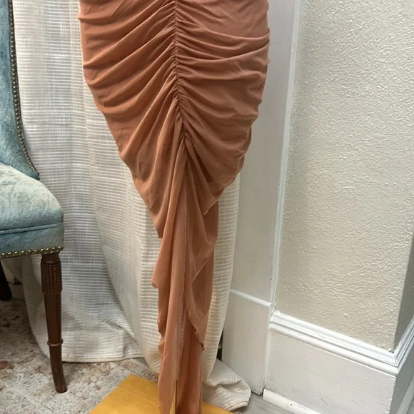 Mesh Ruched Dress - Picture 6 of 8